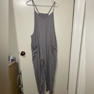 Source Unknown Gray Jumpsuit with Square Neckline